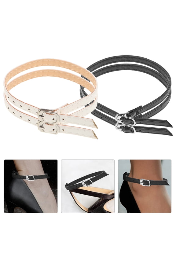 2Pairs Adjustable Ankle Straps for Heels Shoe Straps Convenient Fixing Accessory