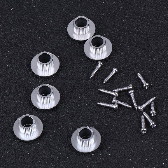 LULULION 2Sets Plated Silver Guitar Tuner Bushing for Wood Folk Guitar Machine Heads Durable