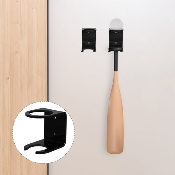 LULULION 2Sets Acrylic Baseball Bat Holder Rack with Sturdy Wall Mount for Home Display