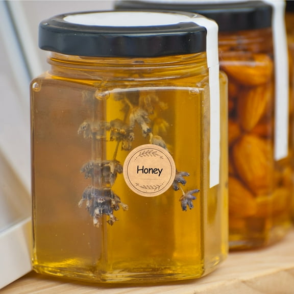 LULULION Adhesive Brown Kraft Paper Sealing Stickers for Present Wrapping and Letter Labeling