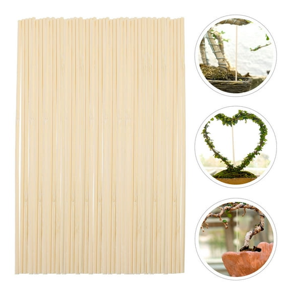 LULULION 200pcs Bamboo Tree Stakes Gardening Tool for Peppers and Plant Stems