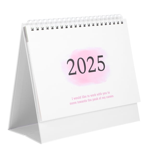 LULULION 2024 2025 Desk Calendars Paper Pink Indoor Use 1Pack