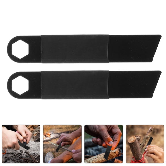 LULULION 20Pcs Camping Fire Starter Stainless Steel Flint Scraper Portable Emergency Fire Ignition Tool