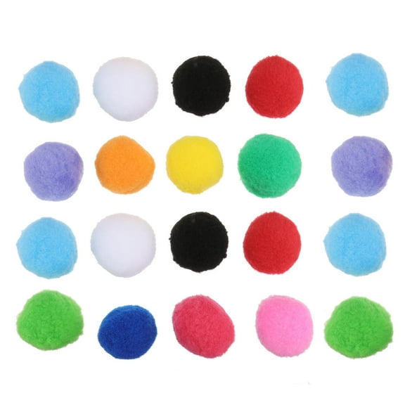 LULULION Funny Cat Toys Fluffy Balls Assorted Color 20Pcs