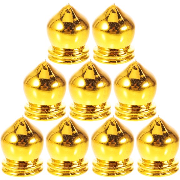 LULULION Plastic Flagpole Finials Golden Safe Durable Easy Install 20Pcs