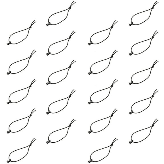 LULULION 20Pcs Strap Fastening Clips Black Nylon Hook for Outdoor Activities and Hiking