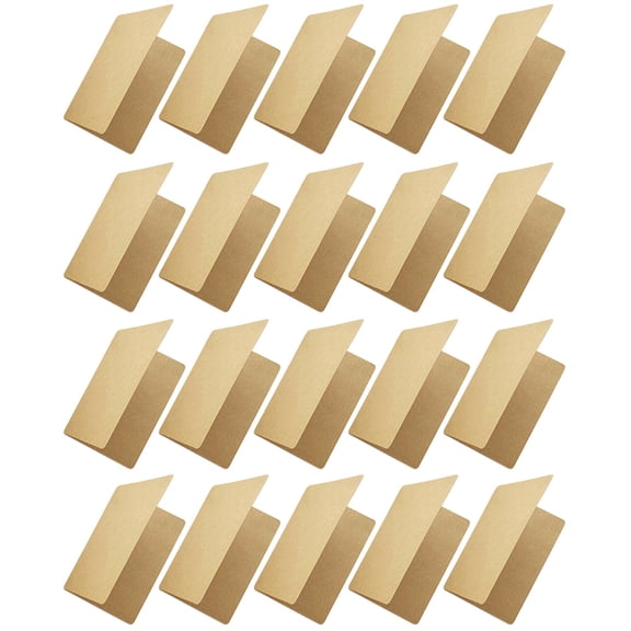 LULULION 20Pcs Blank Rustic Kraft Cards for Card Making Folded Paper for Wedding Invitations and Crafting