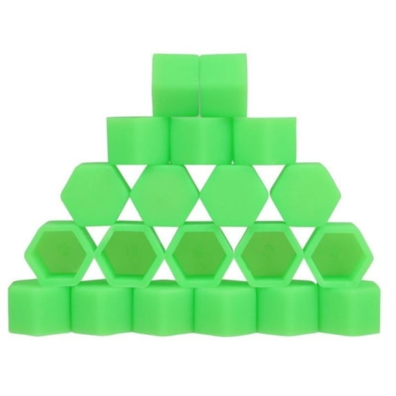 LULULION 20Pcs Car Lug Nut Covers Silicone Bolt Caps Corrosion Resistant Green Finish