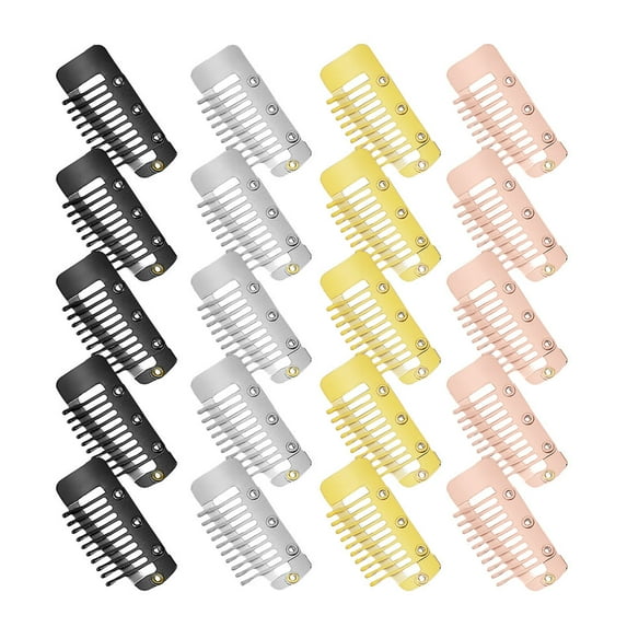LULULION 20pcs Snap Clips for Wigs Metal Clip Secure Wig Accessories Assorted Color