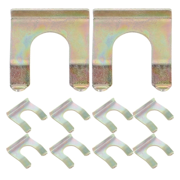 LULULION 20Pcs Iron Brake Line Clips U Shaped Hose Clamps for Vehicle Brake System Stability