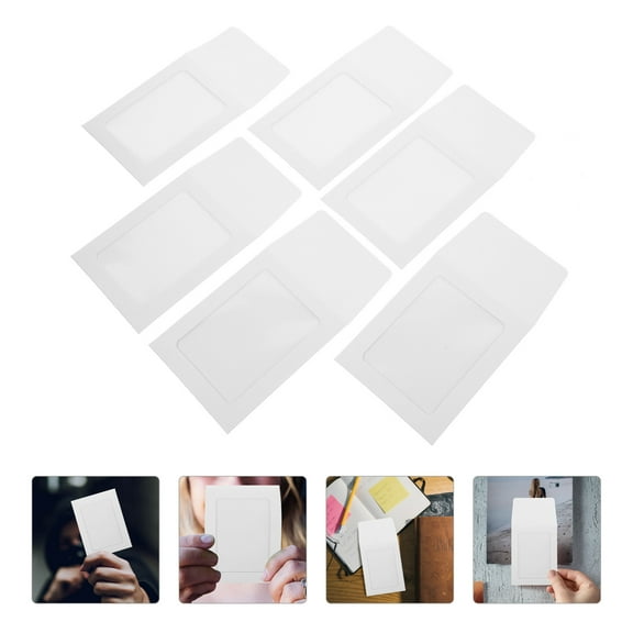 LULULION 20Pcs Stable Cards Display Covers White Envelopes for Organizing Game Cards and Photos
