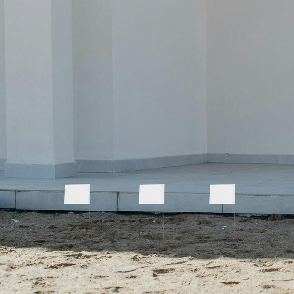 LULULION 24pcs Durable PVC Marking Flags for Industrial Applications with Stainless Steel Stakes for Surveying Tool