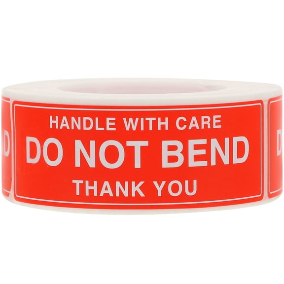 LULULION Do Not Bend Caution Adhesive Sticker Strong Sticky Shipping Warning Label