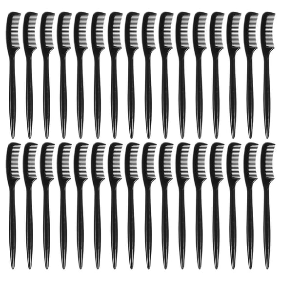 LULULION Portable Eyebrow Brush Set, Black Plastic, Perfect for Travel and Home, 28Pcs