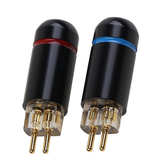 LULULION 2Pcs Black 2 Pin Headset Adapter 0.78mm Audio Cable Plug with Clear Stereo Sound