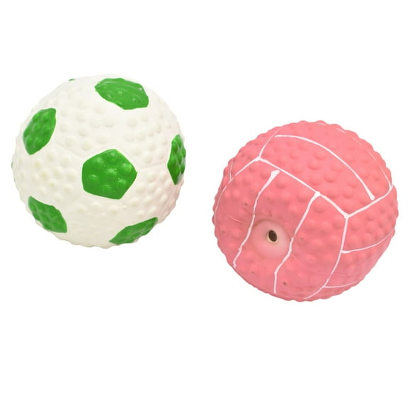 LULULION Pets Toy Dog Latex Balls Pink 2Pcs