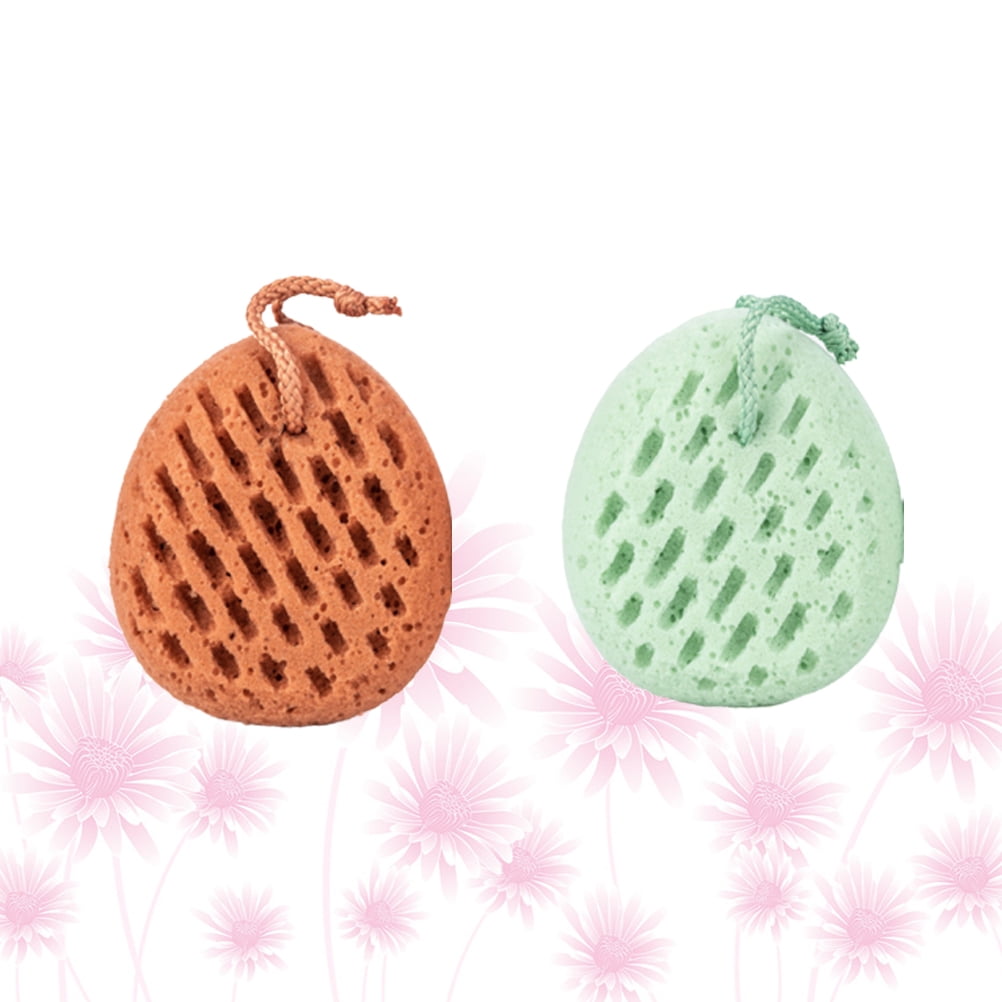 LULULION 2Pcs Body Cleaning Sponge Exfoliating Scrubbing Tool Assorted ...