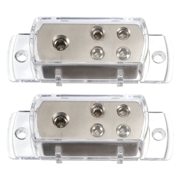 LULULION 2Pcs Car Power Distribution Block Zinc Alloy Durable Audio Amplifier Splitter Box