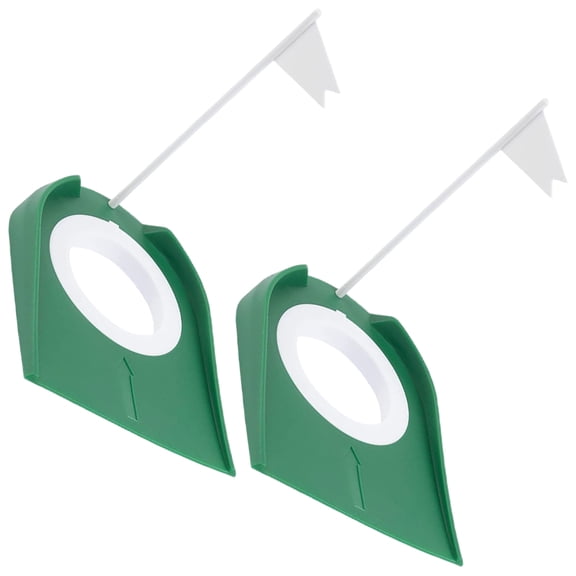 LULULION 2Pcs Golf Training Aids Green Plastic Putting Holes for Practice and Game