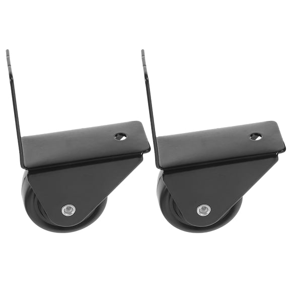LULULION 2Pcs Heavy Duty Rolling Casters for Furniture Black Steel Construction