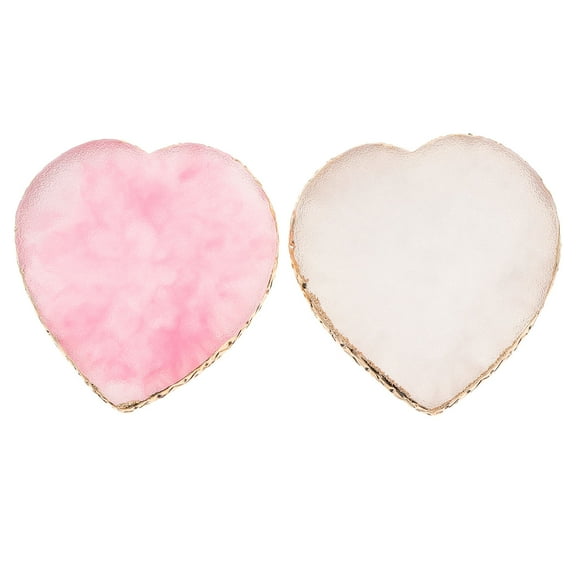 LULULION 2Pcs Manicure Pallet Nail Art Mixing Tray Assorted Color DIY Nail Polish Color Mixing Plate for Salon Beauty