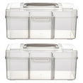 thumbnail image 1 of LULULION Household Clear Box for Medication and Small Items Storage 2Pcs, 1 of 8