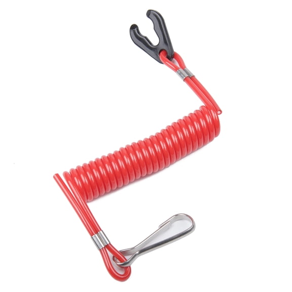 LULULION Outboard Stop Lanyard Boat Outboard Engine Safety Tether Lanyard Watermelon Red 2Pcs