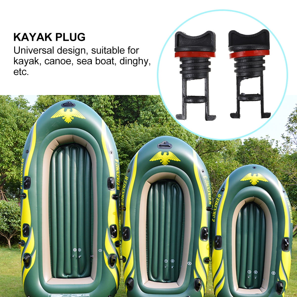 LULULION 2Set Scupper Plug Waterproof Nylon Assorted Color for Kayak ...
