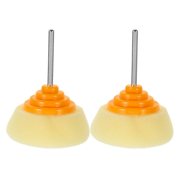 LULULION 2Pcs Drill Polishing Kit with Yellow Buffer Pads for Car Detailing and Waxing Easy to Use