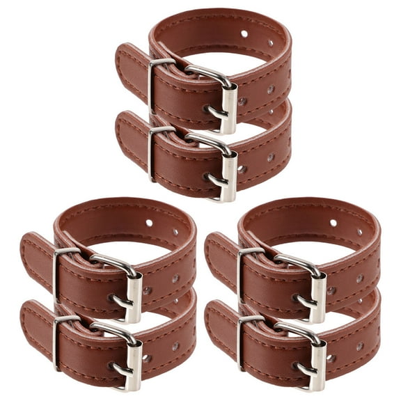 LULULION 3Pairs Brown Bike Basket Straps Adjustable Durable Front Basket Belts