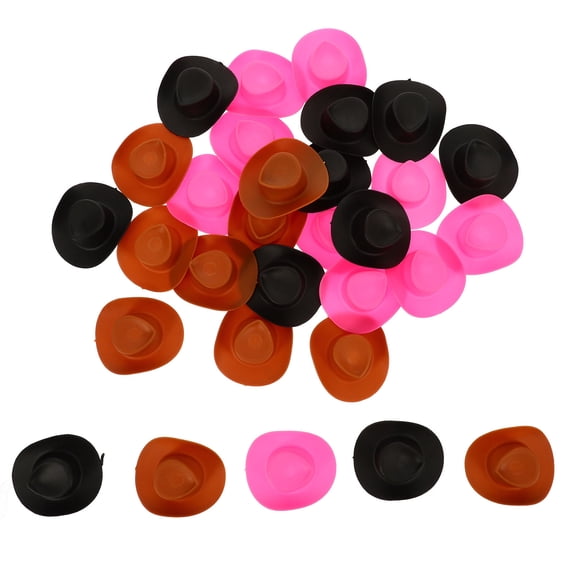 LULULION 30pcs Western Accessories for Mini Dollhouse in Brown ABS Material