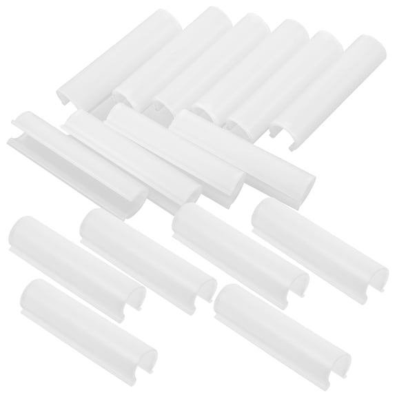 LULULION 32pcs Greenhouse Clamps White PP PVC for Gardeners