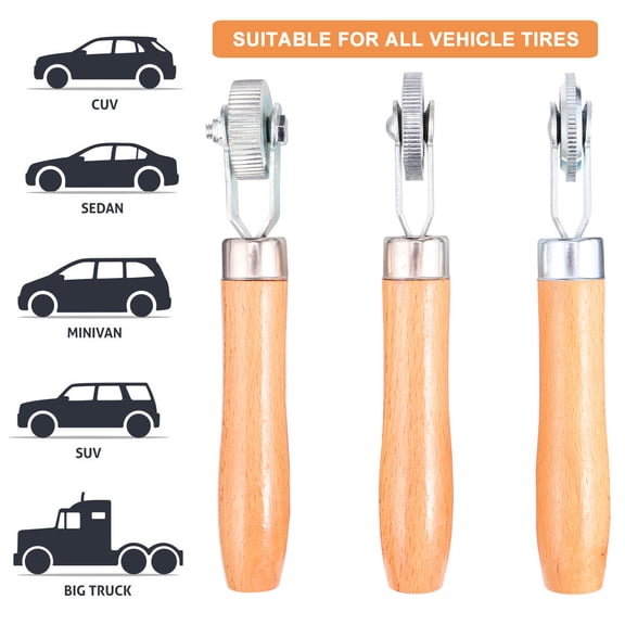 LULULION Rolling Tool for Tire Repair Metal 3PCS Set for DIY Repair
