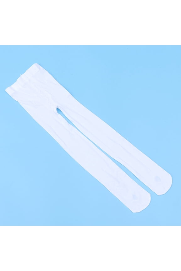 3Pair White ce Tights for Adults with Smooth Texture and Comfortable Elastic Fit