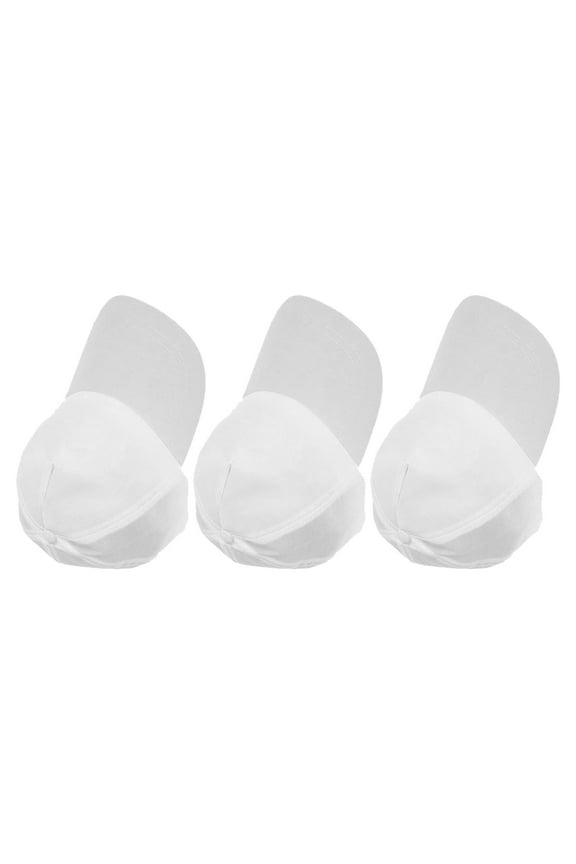 Unisex White Cotton Blank Peak Caps High Breathability for Outdoor Activities 3Pcs