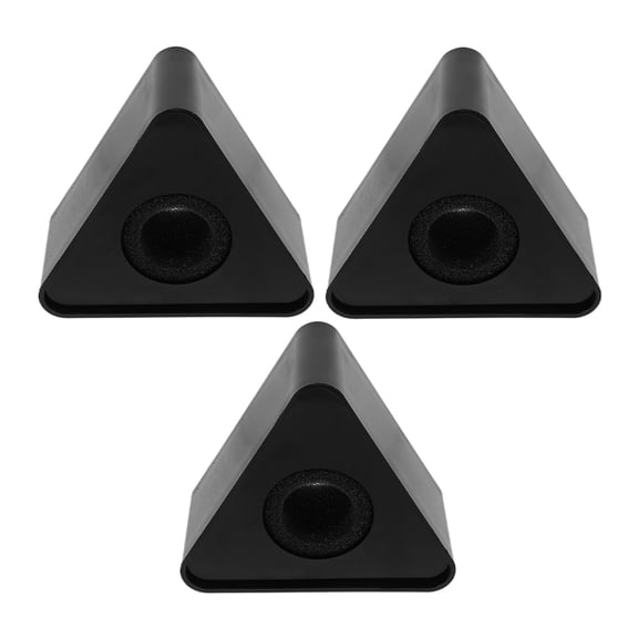 LULULION 3Pcs Stylish Black Microphone Logo Flags Triangular Mic Logo Stands for Versatile Microphone Use