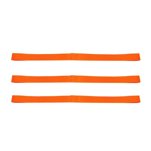 LULULION 3Pcs Durable Orange Loop Tie Straps for Car Load Securing and Vehicle Protection