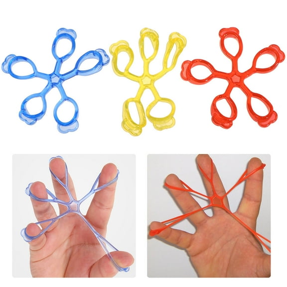 LULULION 3Set Finger Workout Equipment Rubber Yellow for Increase Finger Speed
