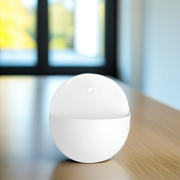 LULULION 3Pcs White Plastic Wall Plant Holder Semi Circular Hanging Vase for Storage