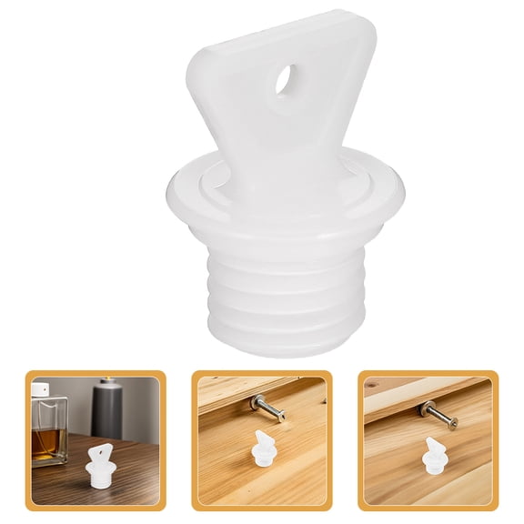 LULULION 3Pcs White PP Hot Water Bottle Cap Replacement Leakproof Stopper for Household Use