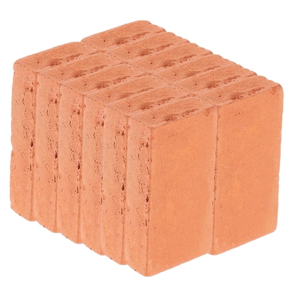 LULULION 40PCS Mini Bricks Red Clay for Wall Building Miniature Bricks in Compact Design