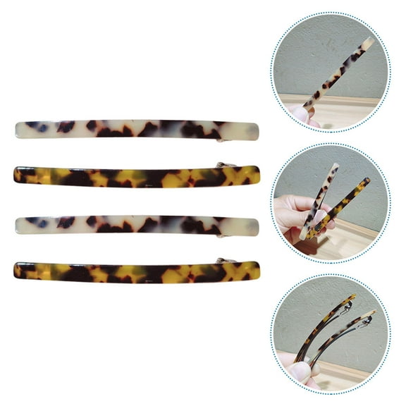 LULULION 4PCS Hair Clips for Styling Beige Leopard Pattern Hair Decoration for Women