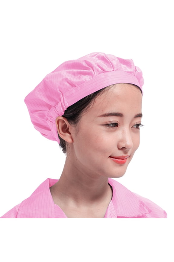 4Pcs Practical Durable Pink Work Hat Polyester Mesh Window for Electronics and Solar Energy Industry