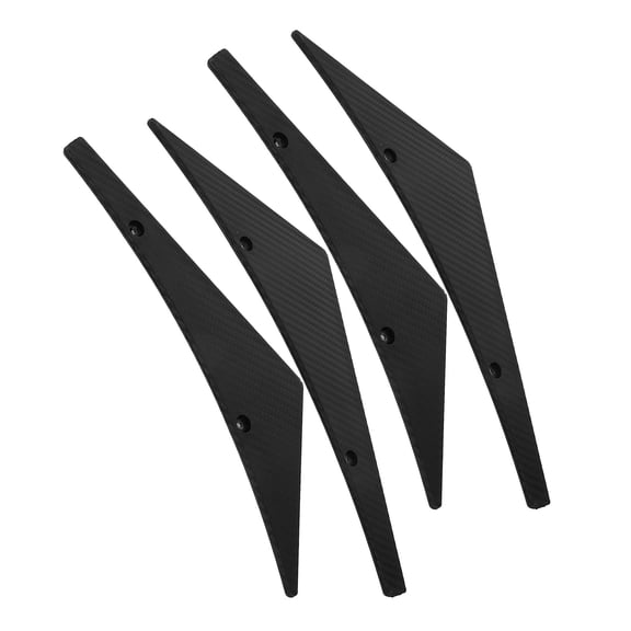 LULULION 4Pcs Car Spoiler Canards ABS Black Bumper Canard for Down-force Amplification and Impact Resistance