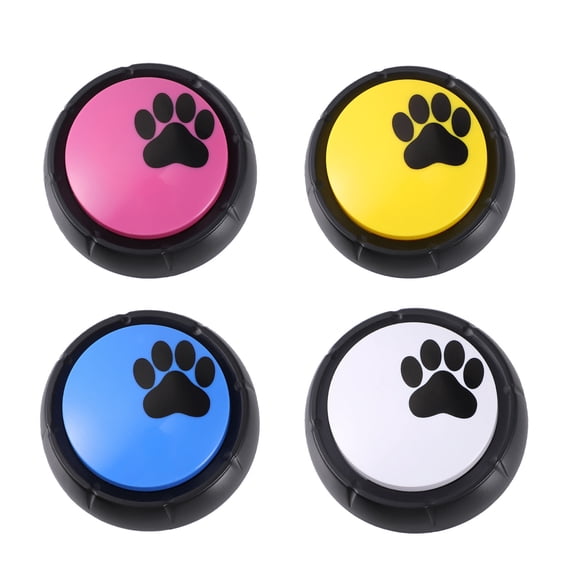 LULULION 4Pcs Recording Pet Training Communication Buttons for Indoor Outdoor Use Assorted Color