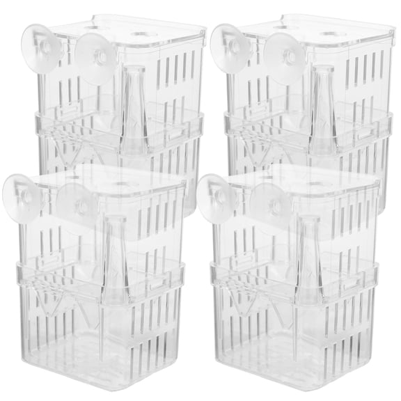 LULULION Hatchery Box Isolation Box Transparent 4Pcs