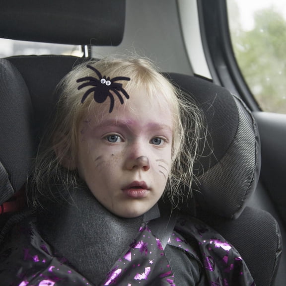 LULULION 4Pcs Spider Hair Barrettes Costume Style Black Fabric Women Party Props