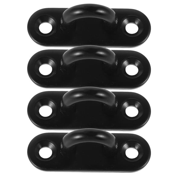 LULULION 4Set Gutter Hooks U Shaped in Black Stainless Steel for Ceiling Support