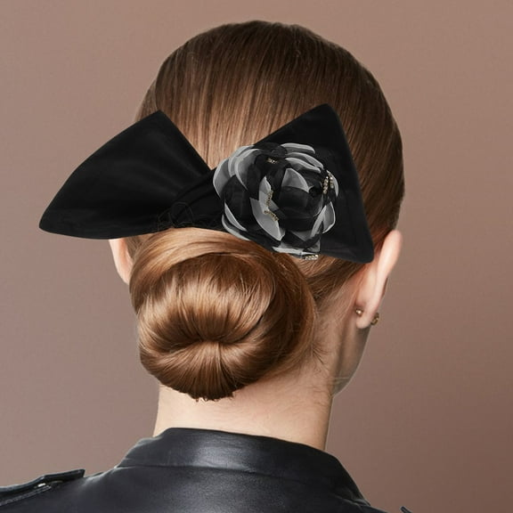 LULULION 4Pcs Hair Bun Accessories Black Hair Donut Former for Versatile Hairstyles