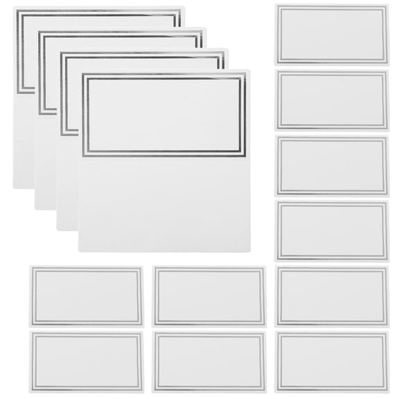 LULULION 50Pcs Wedding Seat Cards Silver Paper Elegant Design for Table Number Display
